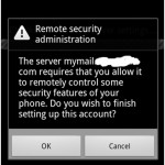 Android Email Client Active Sync Error