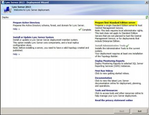 Lync 2013 Prepare Single Server